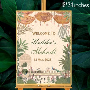 Mehendi welcome sign & Mehndi decor, Mendhi poster as Mehndi decor, Mehndi Welcome Sign Mendhi decor, Mehndi signs as Mendhi welcome sign
