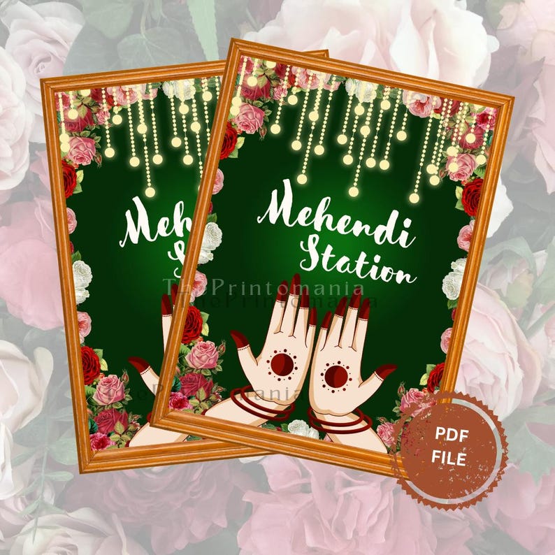 Mehandi Station Mehndi Station Sign | Indian Wedding Decor (digital Download) - Etsy Canada
