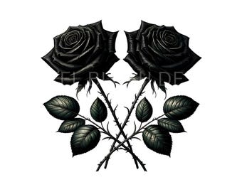 Black Roses PNG