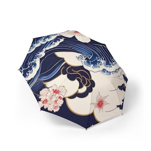 Elegant Floral Semi-Automatic Umbrella, Stylish Travel Umbrella, Gifts for Her, Rainy Day Accessory, Cherry Blossom Design, Foldable [...]