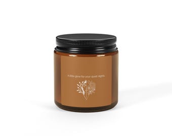 Soy Candle - Amber Jar, Quiet Nights Glow