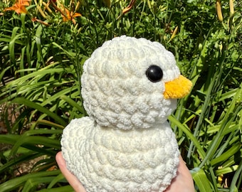 Gehaakt pluche eendje – zachte handgemaakte pluche eend – amigurumi-speelgoedcadeau