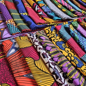 African Ankara Fabric Fat Quarter Bundle: Quilting & Patchwork Cotton