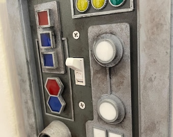 Cubierta de interruptor de luz de Star Wars: decoración de habitación con panel de control de ciencia ficción