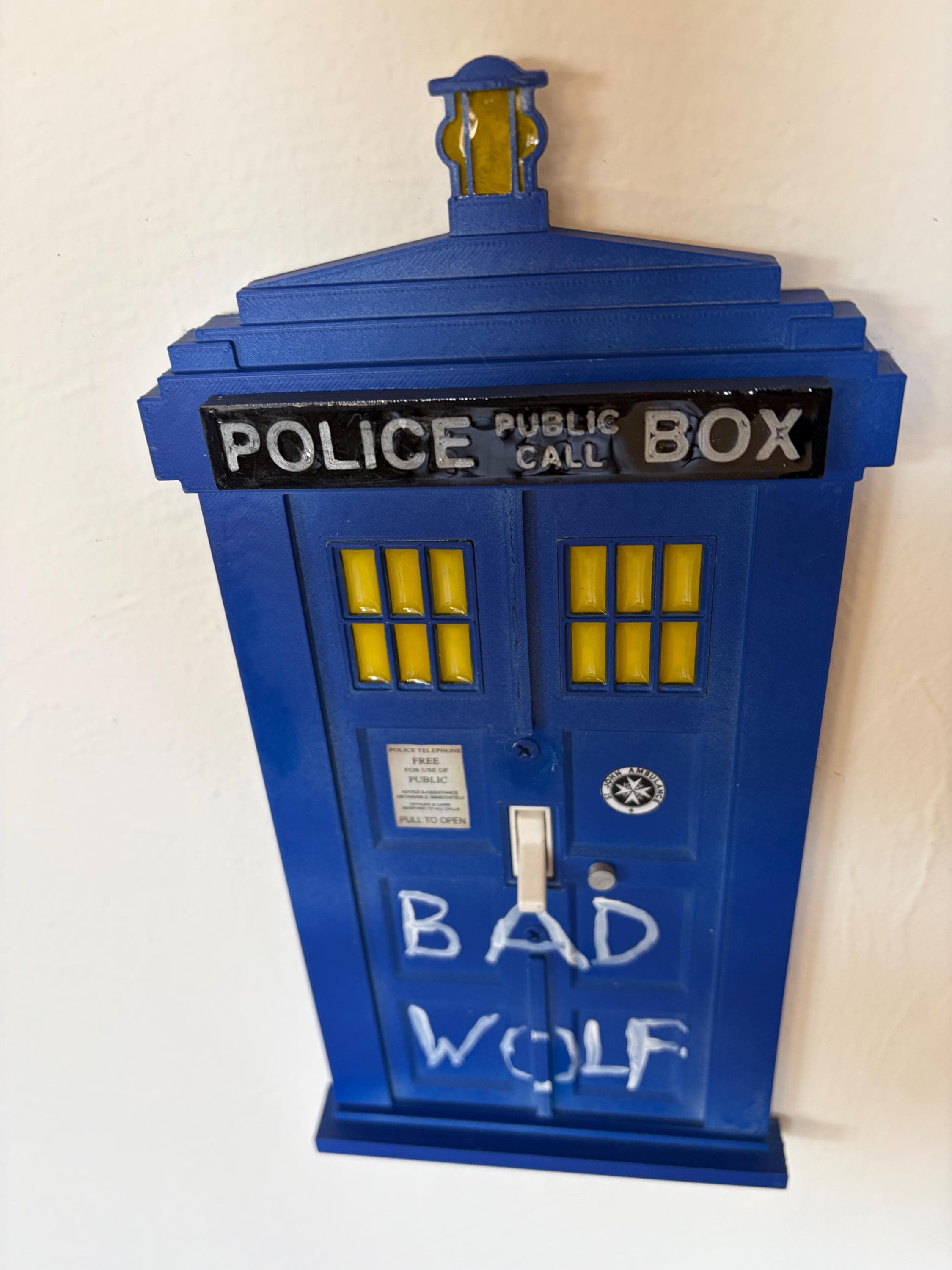 Doctor Who Bad Wolf TARDIS Oversize Light Switch Cover – 3D Printed ...