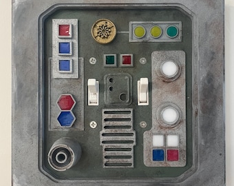 Star Wars Light Switch Cover: Sci-Fi Control Panel, Weathered Finish