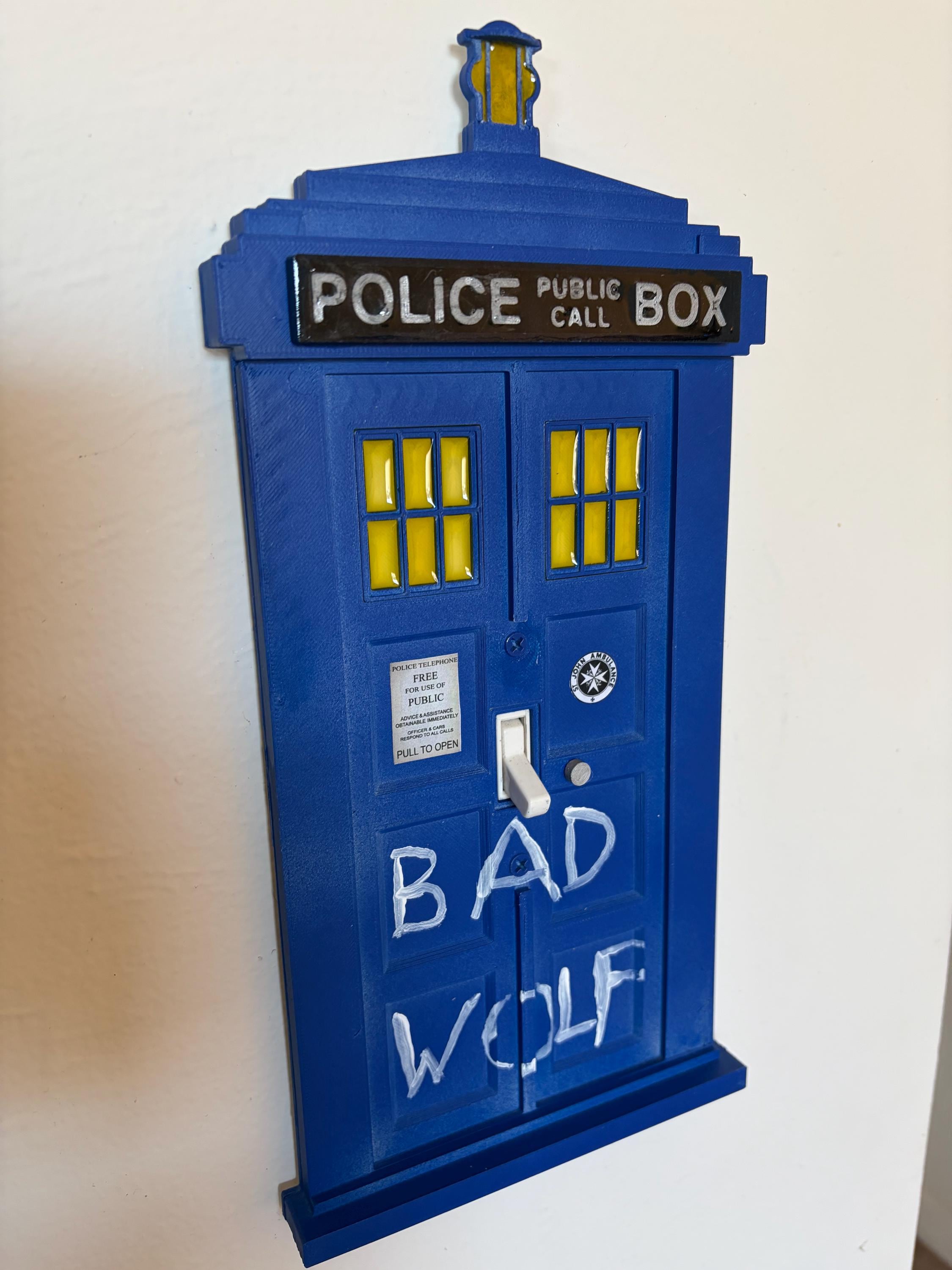 Doctor Who Bad Wolf TARDIS Oversize Light Switch Cover – 3D Printed ...