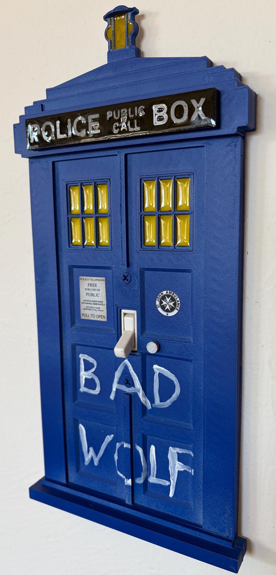 Doctor Who Bad Wolf TARDIS Oversize Light Switch Cover – 3D Printed ...