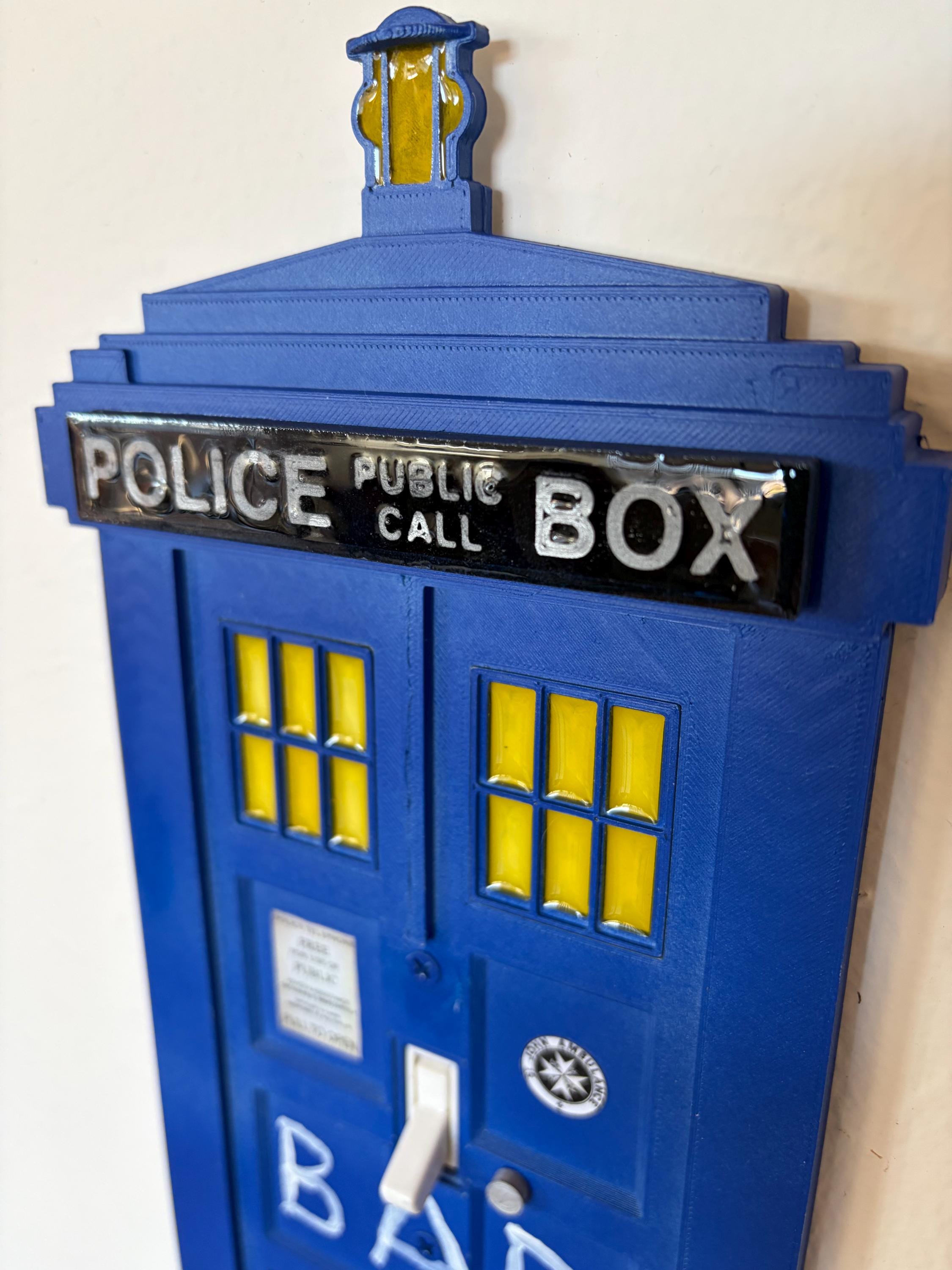 Doctor Who Bad Wolf TARDIS Oversize Light Switch Cover – 3D Printed ...