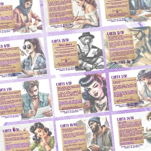 30 Cartas de Osadía - (Terapia Narrativa, Escritura terapéutica, Crecimiento personal, impresiones digitales, psicología)