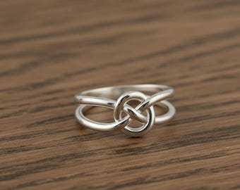 925 sterling セット…… Vintage Sterling Knotted Ring (4405) Signed RJ9 (RJ Graziano) Size