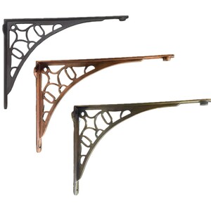 Gusseisen Regalhalterungen: Rustikale Antik, schwere Regalhalterung 45 cm x 33 cm (Paar) Bild 3