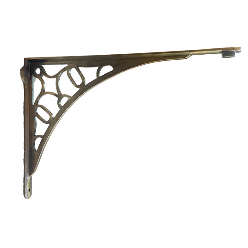 Gusseisen Regalhalterungen: Rustikale Antik, schwere Regalhalterung 45 cm x 33 cm (Paar) Bild 5