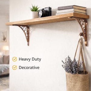 Gusseisen Regalhalterungen: Rustikale Antik, schwere Regalhalterung 45 cm x 33 cm (Paar) Bild 2