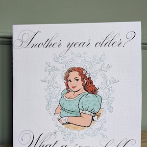 Birthday Card – Bridgerton Inspired, Regency Style, Penelope Fan Gift