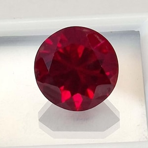 Red Ruby Round Cut 8-10 Ct Ring Making Natural Loose Gemstone VVS Certified For Ring Making