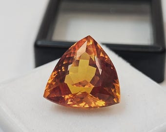Imperial Topaz Orange Yellow Trillion Cut 9 Ct Natural VVS