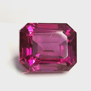 Dark Pink Ruby Natural Emerald Shape 10-12 Carat Certified Loose Gemstone For Necklace Or Pendant Making TQ420