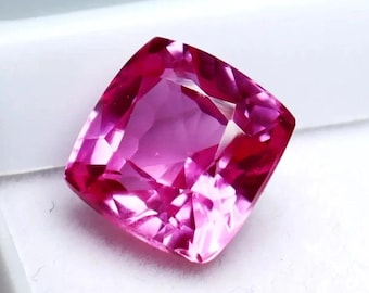 Cushion Cut Spinel Pink 10 Ct Natural Loose Certified Gemstone For Ring Making
