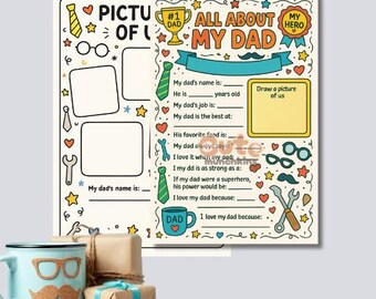 All About My Dad Coloring Page: Father's Day Kids Activity (PDF Download)