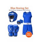 IBA Competition Approved Blue , red Sting Boxing Set    Hand Wraps , Vest-Shorts kids & Adult Fight Gear All Sizes