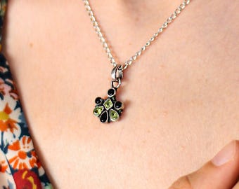 925 sterling silver pendant with zircons and imitation stones