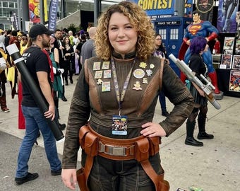 Women Mandalorian Bo-Katan Inspired Cosplay Costume, Custom Fit Sci-Fi Warrior Outfit, Female Bo Katan Suit With Belt