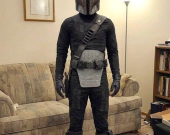 The Mandalorian Din Djarin Cosplay Costume with Belt | Star Wars Bounty Hunter Flight Suit | Beskar Armor Inspired Outfit |