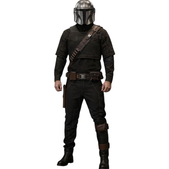 Din Djarin Mandalorian Cosplay Costume with Belt | Beskar Armor Flight Suit | Star Wars Bounty Hunter Outfit | Mando Costume