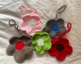 Flower Pouch Crochet Pattern PDF | Beginner Friendly Step-by-Step Tutorial | Instant Download | Small Bag Accessory