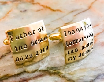 Father of Groom Gift - You Personalize - Cufflinks