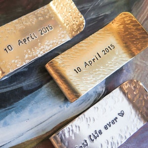 Personalized Money Clip - Hand Stamped Money Clip - Custom Money Clip - Groomsmen Gift - Mens Gift - wedding, custom money clip, monogram
