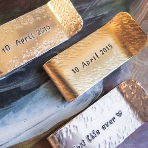 Personalized Wallet Money Clip - Hand Stamped Money Clip - Custom Money Clip - Groomsmen Gift - Mens Gift