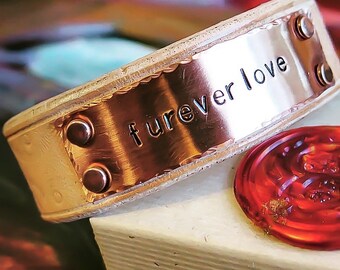 Invisible Rivet Custom Leather Cuff Personalized leather cuff | Etsy