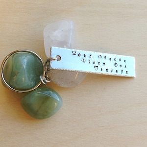 Stamped Keychain - Hand Stamped Keychain - Personalized Stamped Keychain - Your Name, Quote