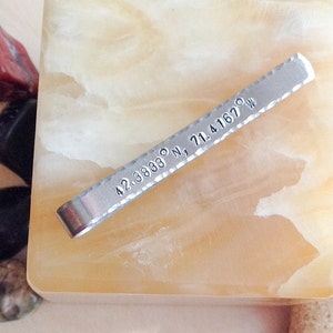 Graduation Celebration - Hand stamped Tie Bar – Neck Tie, Customized Tie Bar, Custom Tie Clasp, Personalized Tie Holder