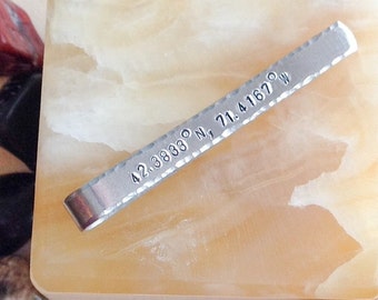 Graduation Celebration - Hand stamped Tie Bar – Neck Tie, Customized Tie Bar, Custom Tie Clasp, Personalized Tie Holder