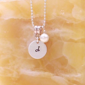 Stamped Inital Necklace - Stamped Necklace - Personalized Stamped Necklace - Your Name, Quote