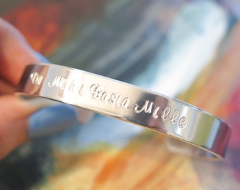 Inspirational Jewelry, Custom Hand Stamped Bracelet, Personalized Bracelet Cuff, Motivational Quote, Personalized Stamped Bracelet