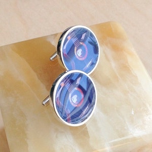 Sterling Silver Cuff Links Customized with Your Photo - Photo Cuff Links - Beautiful Memories for Dad, Grandpa, Best Man, Groom