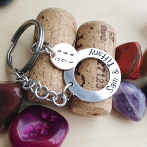 Custom Keychain - Hand Stamped Keychain - Personal Quote Keychain - Personalized Stamped Keychain - Your Name, Quote