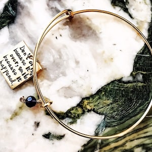 Bangle Charm Bracelet Birthstonecharm Mommy Bracelet Custom Metal