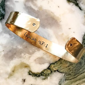 Hidden/Visible Personalized Bracelet Cuff, Hand Stamped Custom Made, Mothers Day, Bridesmaid Gift, Gift for Her, Sister, GPS, Love Positive image 4