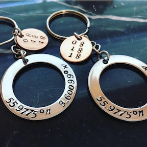 Personalized Keychain - Hand Stamped Keychain - Personalized Stamped Keychain - Your Name, Quote