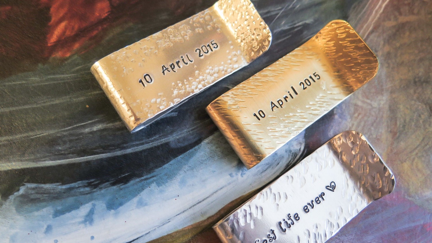 Personalized Metal Money Clip - Free Engraving In Gold Tone Stainless Steel