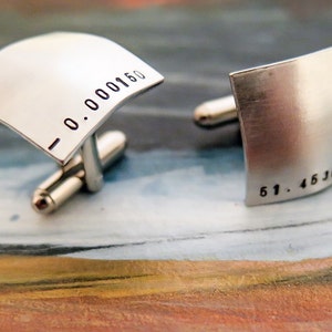 Custom Hand Stamped Cufflinks - Personalized Cufflinks - Round Stamped Cufflinks - Your Name, Quote - Personalized Stamped Cufflinks