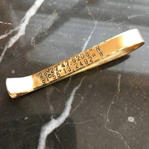 Secret Message Tie Bar Personalized, Choose from Textures and Metals Tie Tack Tie Clip Tie Pin Groomsmen Gift Men's Jewelry Wedding Bild 6