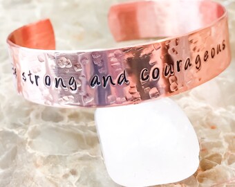 Inspirational Jewelry, Inspirational Bracelet, Custom Stamped Copper Bracelet, Personalized Copper Bracelet Cuff, Message Bracelet, quote