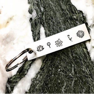 Personalized Keychain - Hand Stamped Keychain - Personalized Stamped Keychain - Your Name, Quote