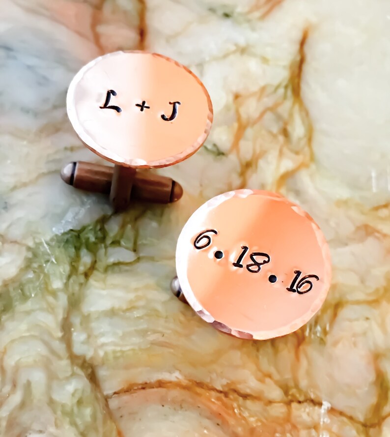 Personalized Cuff Links for Groom Personalized Cuff Links Etsy